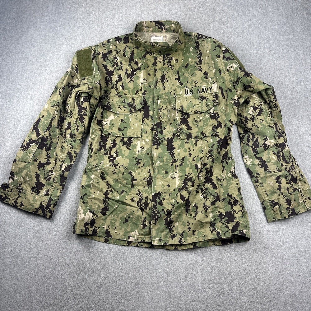 U.S. Navy Blouse Mens Med Long Working Uniform Type III NWU Seals Military Camo